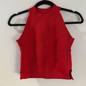 Wilfred Aritzia Vibrant Red Knit Top